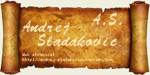 Andrej Sladaković vizit kartica